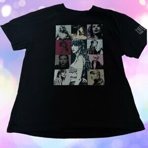 Taylor Swift  Eras Tour Graphic Tee LARGE Collage of Eras Swiftie Merch SWIFTIE